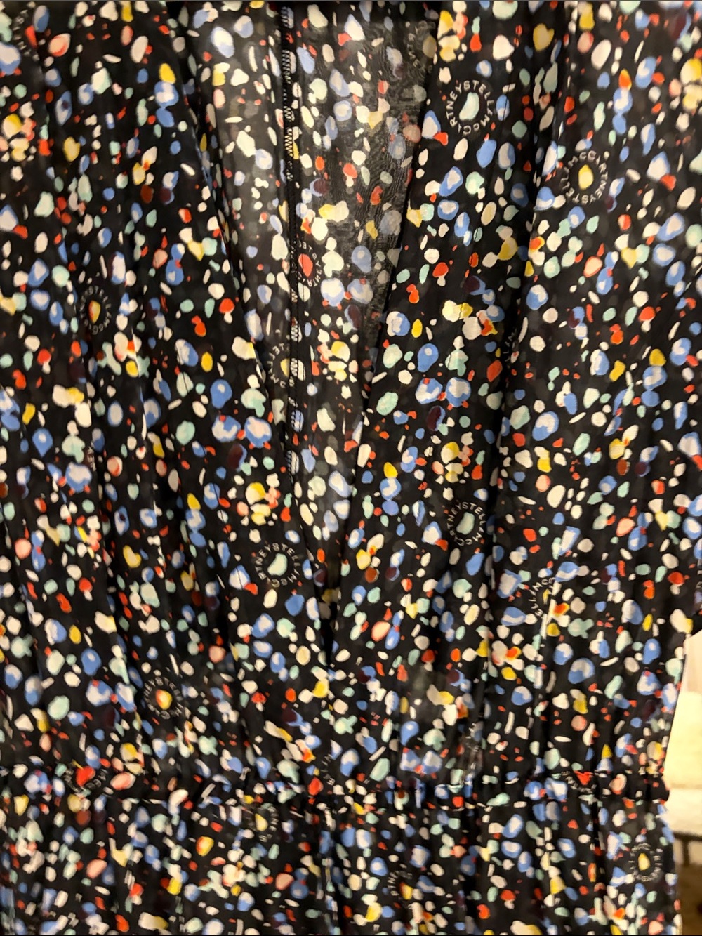 Stella McCartney Floral Dot Tiered Midi Dress - Multicolor Spots - Picture 5 of 6